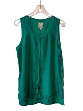 GO BY GO SILK Vibrant Green Tank Top